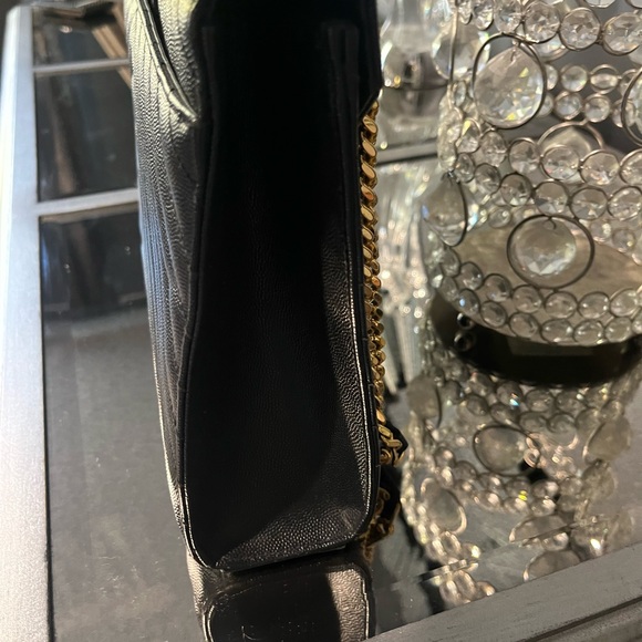 YSL Black large chevron flap bag - Picture 3 of 4